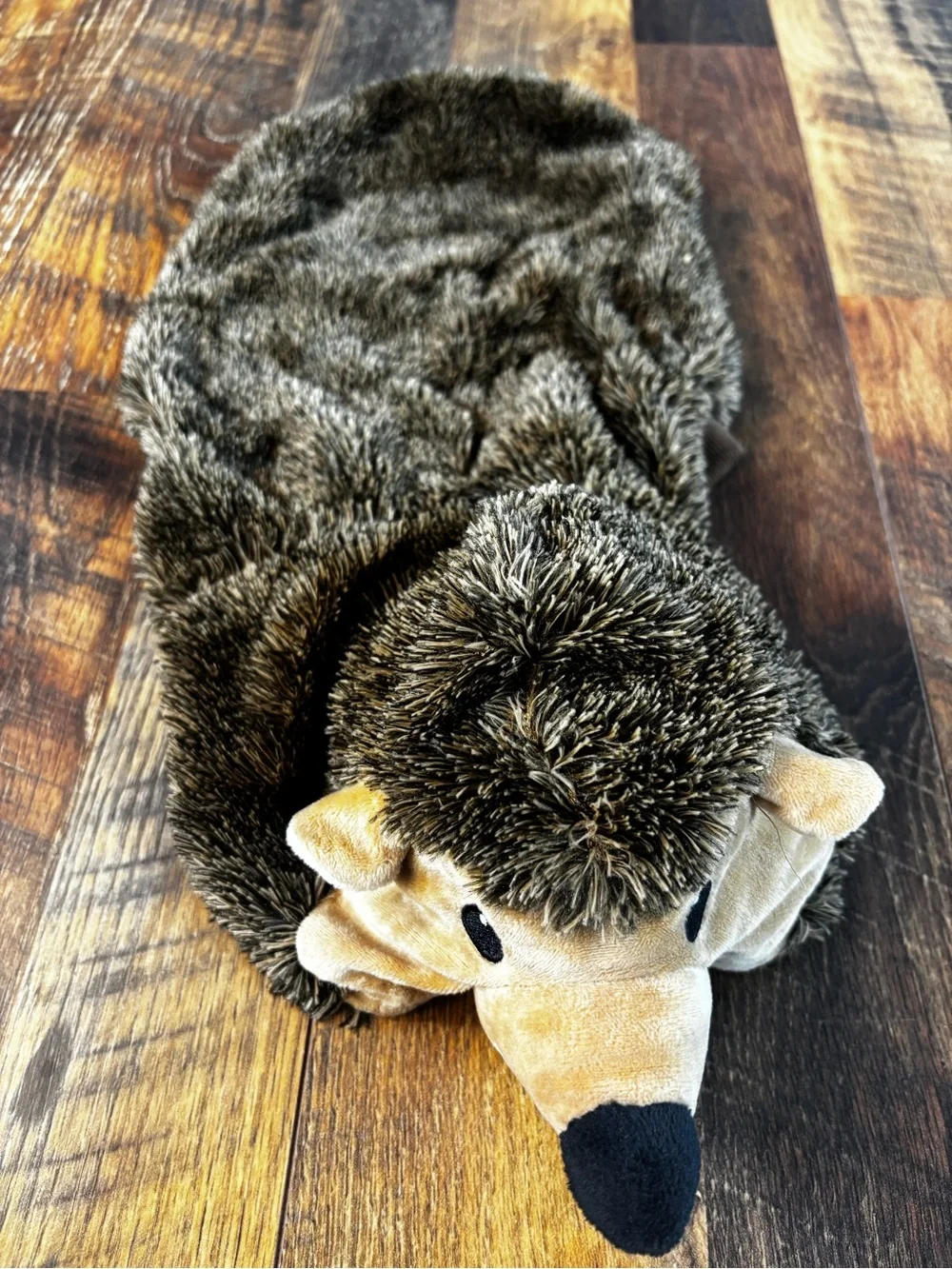 Plush Hedgehog themed pet costume, size medium,- Brown Faux Fur